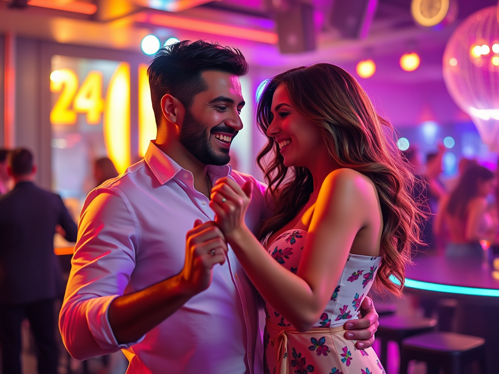 man and woman dancing